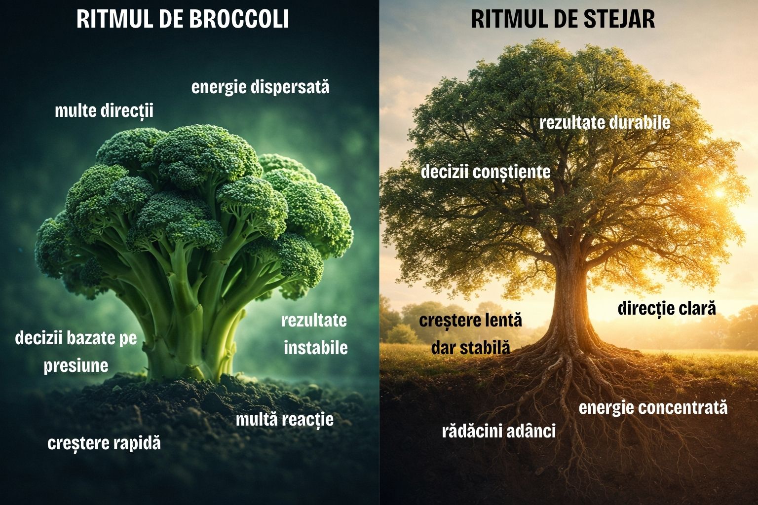 mindset stejar vs broccoli decizii leadership